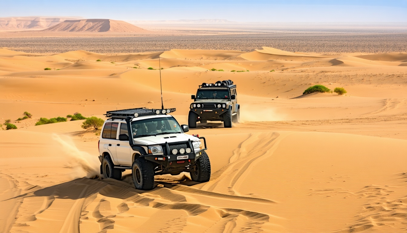 Desert safari adventure with 4x4 vehicles